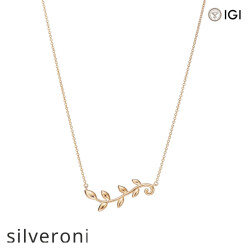 Cushion Cut Olive Leaf Vine Pendant - 2