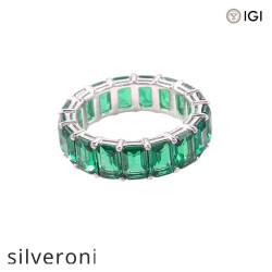 D Color Emerald Cut Lab Grown Diamond Ring - 2