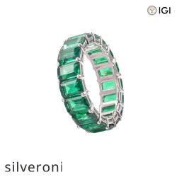 D Color Emerald Cut Lab Grown Diamond Ring - 3