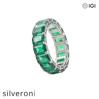D Color Emerald Cut Lab Grown Diamond Ring - 3