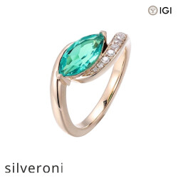 D Color Marquise Lab Grown Diamond Ring - Silveroni