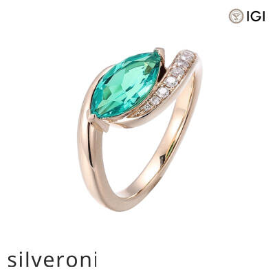 D Color Marquise Lab Grown Diamond Ring - 1