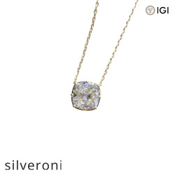 D Cushion Cut Lab Grown Diamond Necklace - 3