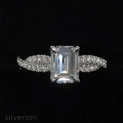Dazzling Moonbeam Gold Lab Grown Diamond Ring | Brilliant Elegance by Silveroni - 2
