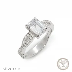Dazzling Moonbeam Gold Lab Grown Diamond Ring | Brilliant Elegance by Silveroni - 1