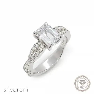 Dazzling Moonbeam Gold Lab Grown Diamond Ring | Brilliant Elegance by Silveroni - 1