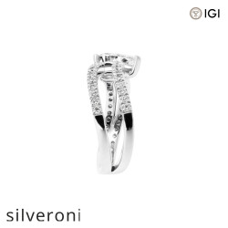 D/E Color Pear Lab Grown Diamond Solitaire Ring - 2