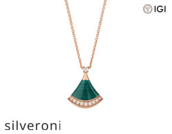 Divas’ Dream 0.13 Carat Lab Grown Diamond Necklace in 18K Rose Gold - Silveroni