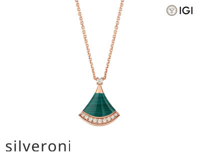 Divas’ Dream 0.13 Carat Lab Grown Diamond Necklace in 18K Rose Gold - 1