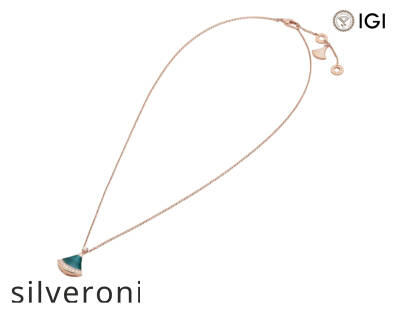 Divas’ Dream 0.13 Carat Lab Grown Diamond Necklace in 18K Rose Gold - 2