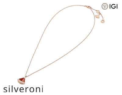 Divas’ Dream 0.13 Carat Lab Grown Diamond Necklace in 18K Rose Gold - 2