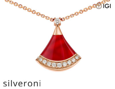 Divas’ Dream 0.13 Carat Lab Grown Diamond Necklace in 18K Rose Gold - 3