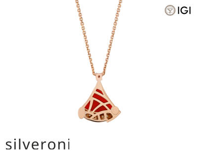 Divas’ Dream 0.13 Carat Lab Grown Diamond Necklace in 18K Rose Gold - 4