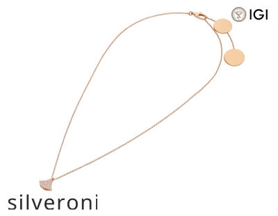 Divas’ Dream 18kt Rose Gold Necklace with Pavé Diamonds - 2