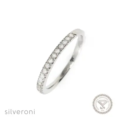 Elegant Cascade Gold Lab Grown Diamond Ring | Sustainable Elegance by Silveroni - 1
