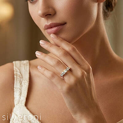 Elegant Grace Lab Grown Diamond Ring | Sustainable Elegance by Silveroni - 5