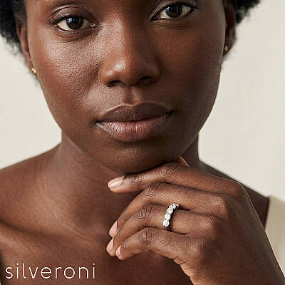 Elegant Grace Lab Grown Diamond Ring | Sustainable Elegance by Silveroni - 3