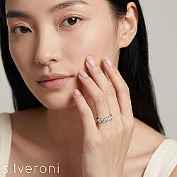 Elegant Grace Lab Grown Diamond Ring | Sustainable Elegance by Silveroni - 4