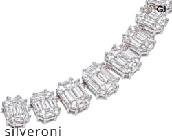 Emerald-Shape Composite Diamond Riviera Choker - 2