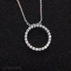 Eternal Circle Lab Grown Diamond Necklace | Silveroni - 2