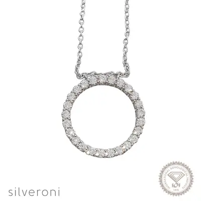 Eternal Circle Lab Grown Diamond Necklace | Silveroni - 1