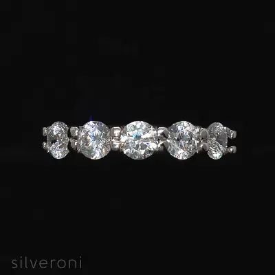 Eternal Radiance Lab Grown Diamond Ring by Silveroni | Round 3.8 mm (5 pcs) | 1 Carat - 2