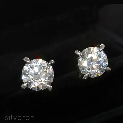 Luxe Radiance Lab Grown Diamond Earrings in 18k by Silveroni - 2
