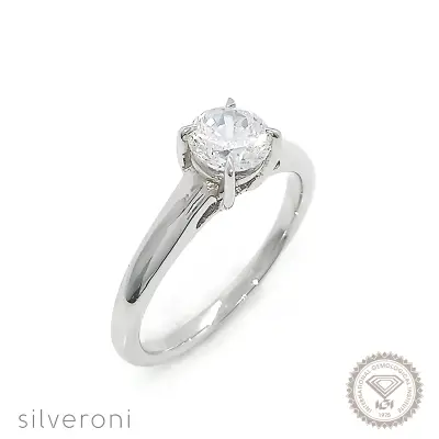 Ethereal Cascade Gold Lab Grown Diamond Ring | Sustainable Elegance by Silveroni - 1