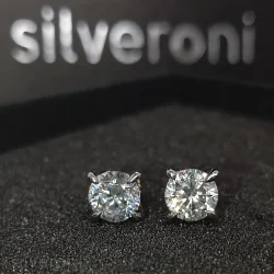 Ethereal Glow Lab Grown Diamond Earrings | Sustainable Elegance by Silveroni - 2