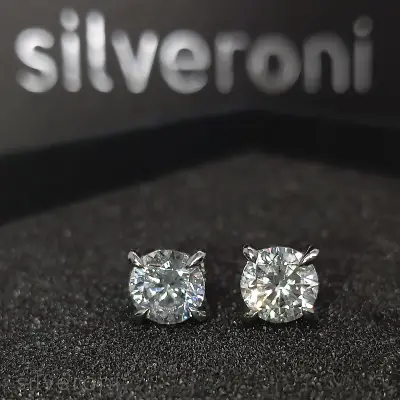 Ethereal Glow Lab Grown Diamond Earrings | Sustainable Elegance by Silveroni - 2