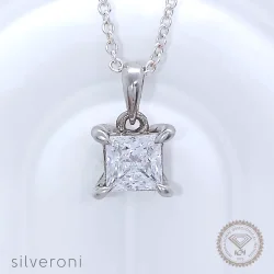Ethereal Glow Princess Lab Grown Diamond Necklaces - 1
