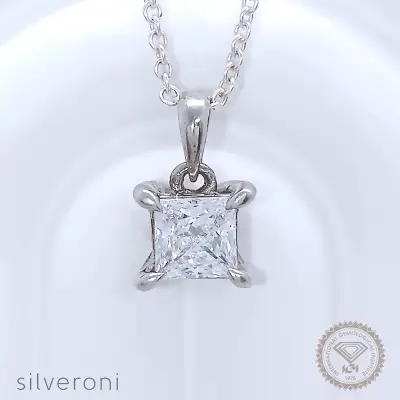 Ethereal Glow Princess Lab Grown Diamond Necklaces - 1