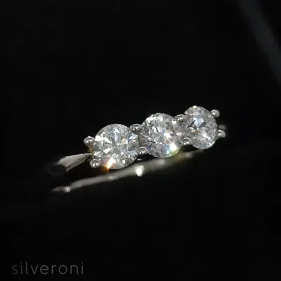 Ethereal Shine Gold Lab Grown Diamond Ring | Sustainable Elegance by Silveroni - 2