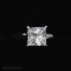 Frosted Elegance Gold Lab Grown Diamond Ring | Sustainable Elegance by Silveroni - 2