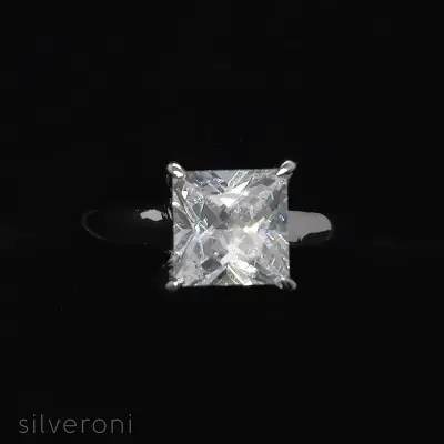 Frosted Elegance Gold Lab Grown Diamond Ring | Sustainable Elegance by Silveroni - 2