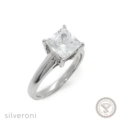 Frosted Elegance Gold Lab Grown Diamond Ring | Sustainable Elegance by Silveroni - 1