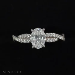 Frozen Echo Gold Lab Grown Diamond Ring | Sustainable Elegance by Silveroni - 2