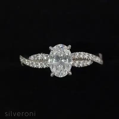 Frozen Echo Gold Lab Grown Diamond Ring | Sustainable Elegance by Silveroni - 2
