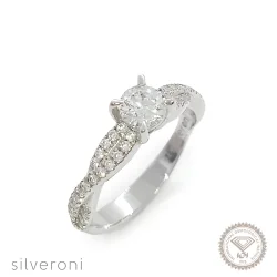 Frozen Echo Gold Lab Grown Diamond Ring | Sustainable Elegance by Silveroni - 1