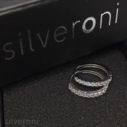 Glamorous Lab Grown Diamond 18K Gold Hoop Earrings | Sustainable Elegance by Silveroni - 2