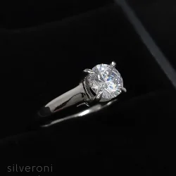 Gold Ocean Tide Lab Grown Diamond Ring | Sustainable Elegance by Silveroni - 2