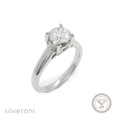 Gold Ocean Tide Lab Grown Diamond Ring | Sustainable Elegance by Silveroni - 1