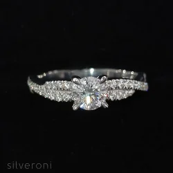 Infinity Spark Gold Lab Grown Diamond Ring | Sustainable Elegance by Silveroni - 2