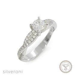 Infinity Spark Gold Lab Grown Diamond Ring | Sustainable Elegance by Silveroni - 1