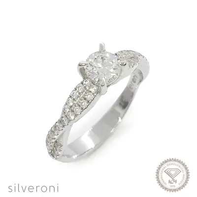 Infinity Spark Gold Lab Grown Diamond Ring | Sustainable Elegance by Silveroni - 1