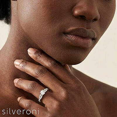 Infinity Spark Gold Lab Grown Diamond Ring | Sustainable Elegance by Silveroni - 4