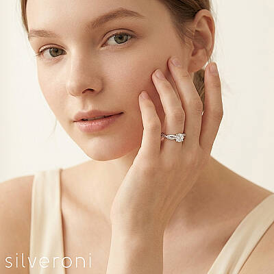 Infinity Spark Gold Lab Grown Diamond Ring | Sustainable Elegance by Silveroni - 2