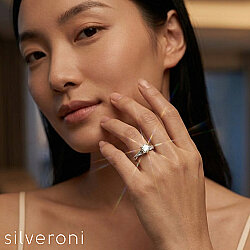 Infinity Spark Gold Lab Grown Diamond Ring | Sustainable Elegance by Silveroni - Silveroni
