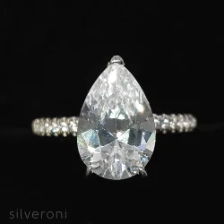Oval Brilliance Solitaire Lab Grown Diamond Ring | Sustainable Elegance by Silveroni - 2