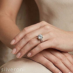 Luminous Grace Lab Grown Diamond Ring 14K Silveroni - 4